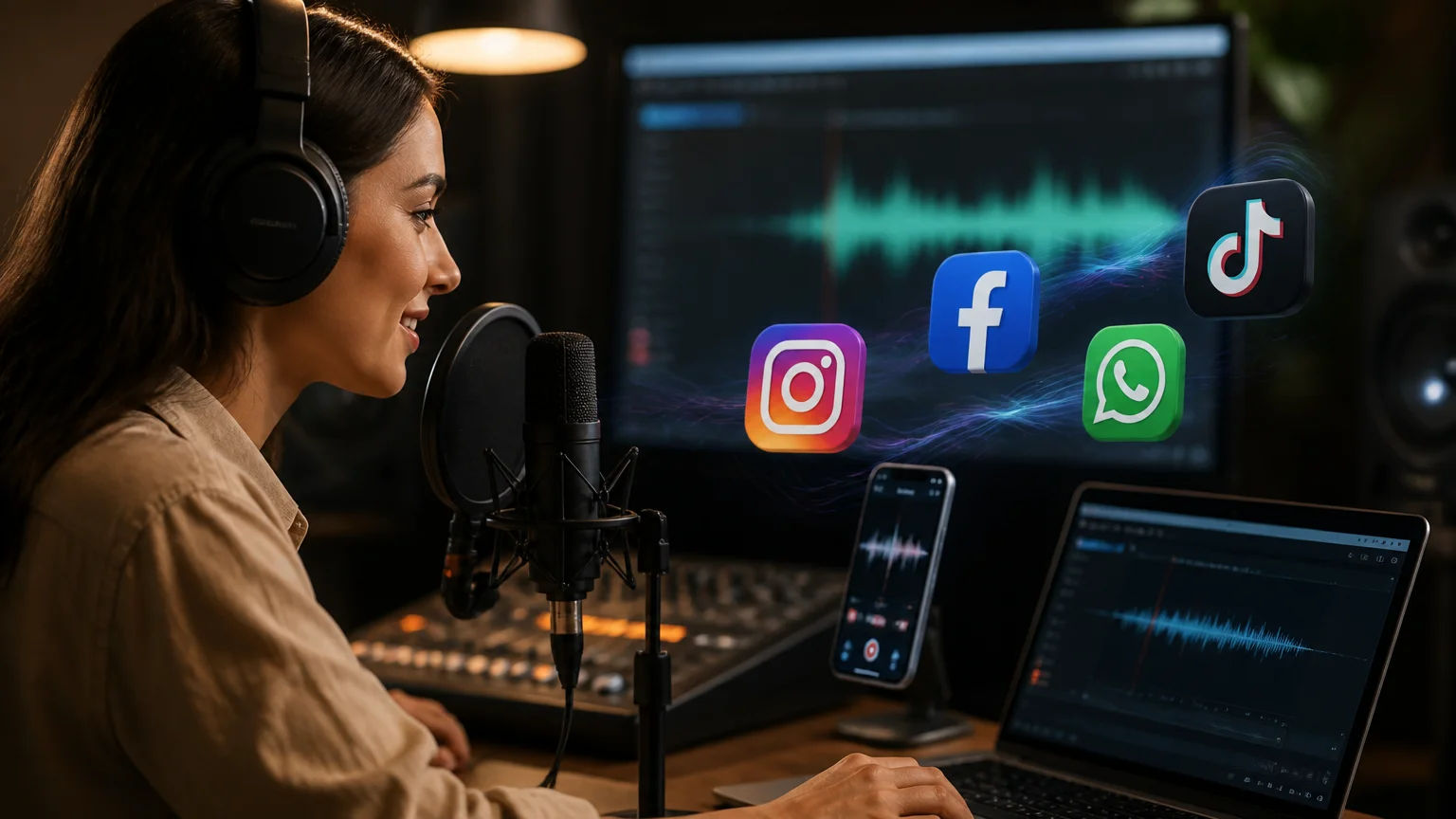 Áudio comercial para redes sociais com locução profissional