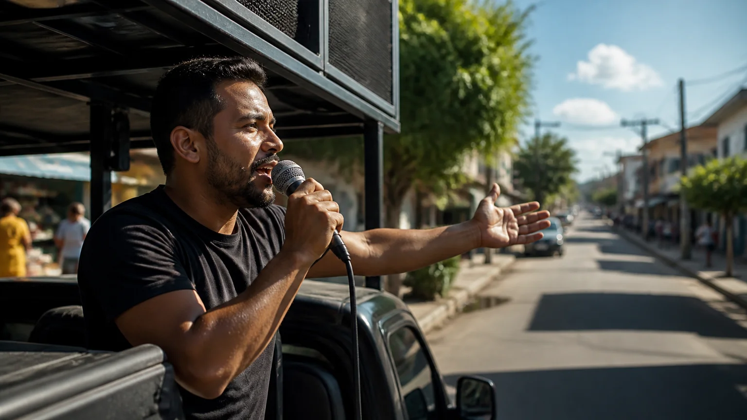 Locução para carro de som em promoções de bairro Locução para carro de som em promoções de bairro