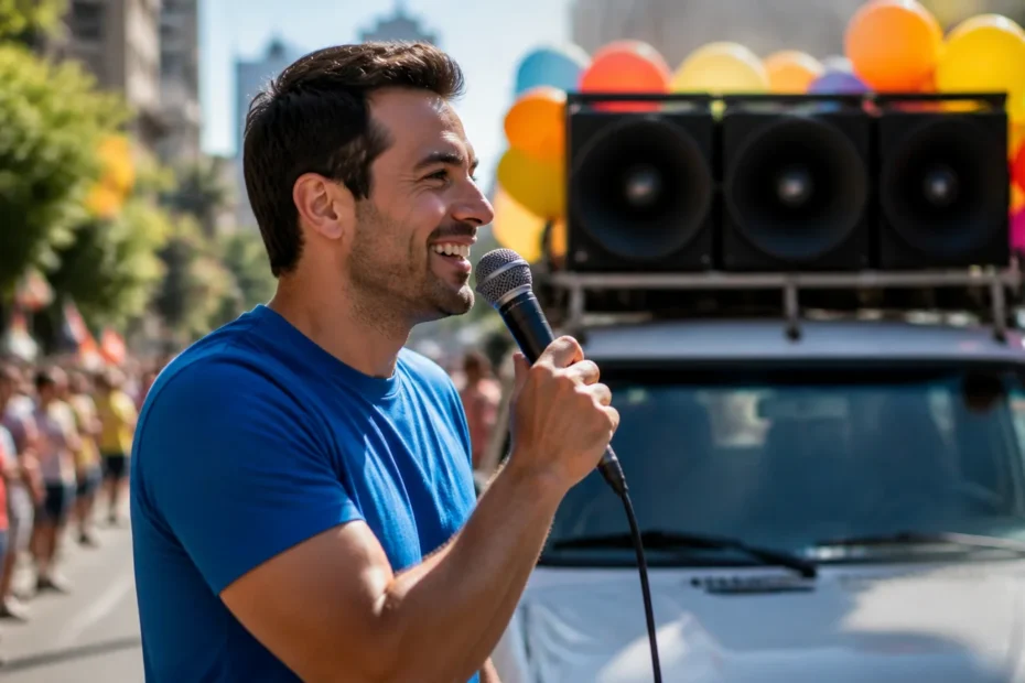 Locução para carros de som em campanhas sazonais