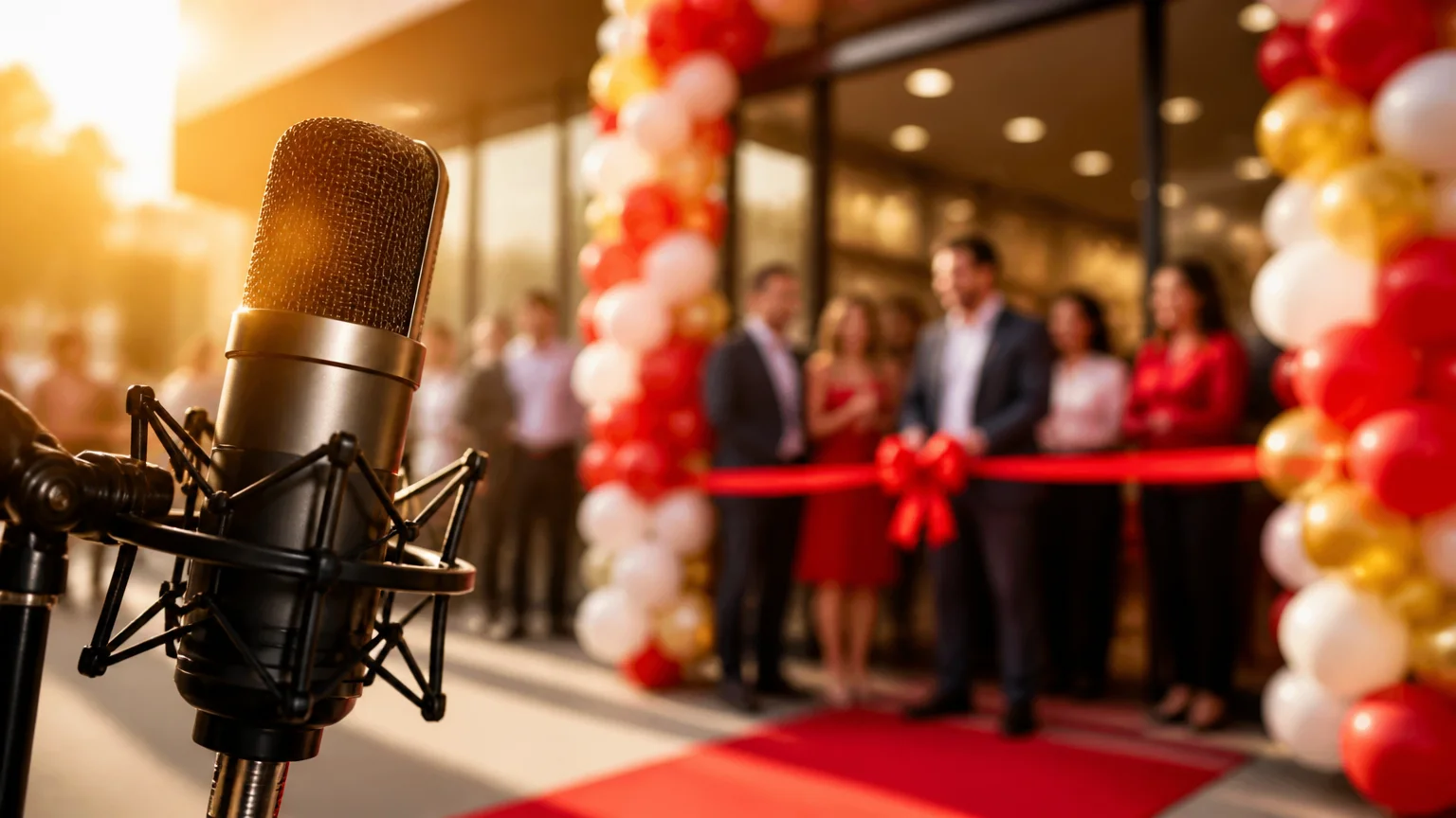 Locutor para anúncio de inauguração: como impactar Locutor para anúncio de inauguração: como impactar