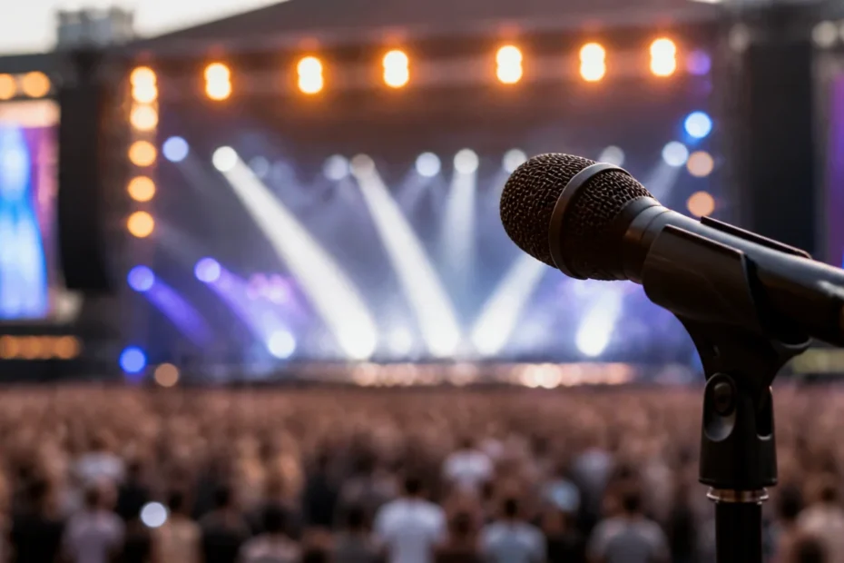 Locução para eventos ao vivo e programação de palco