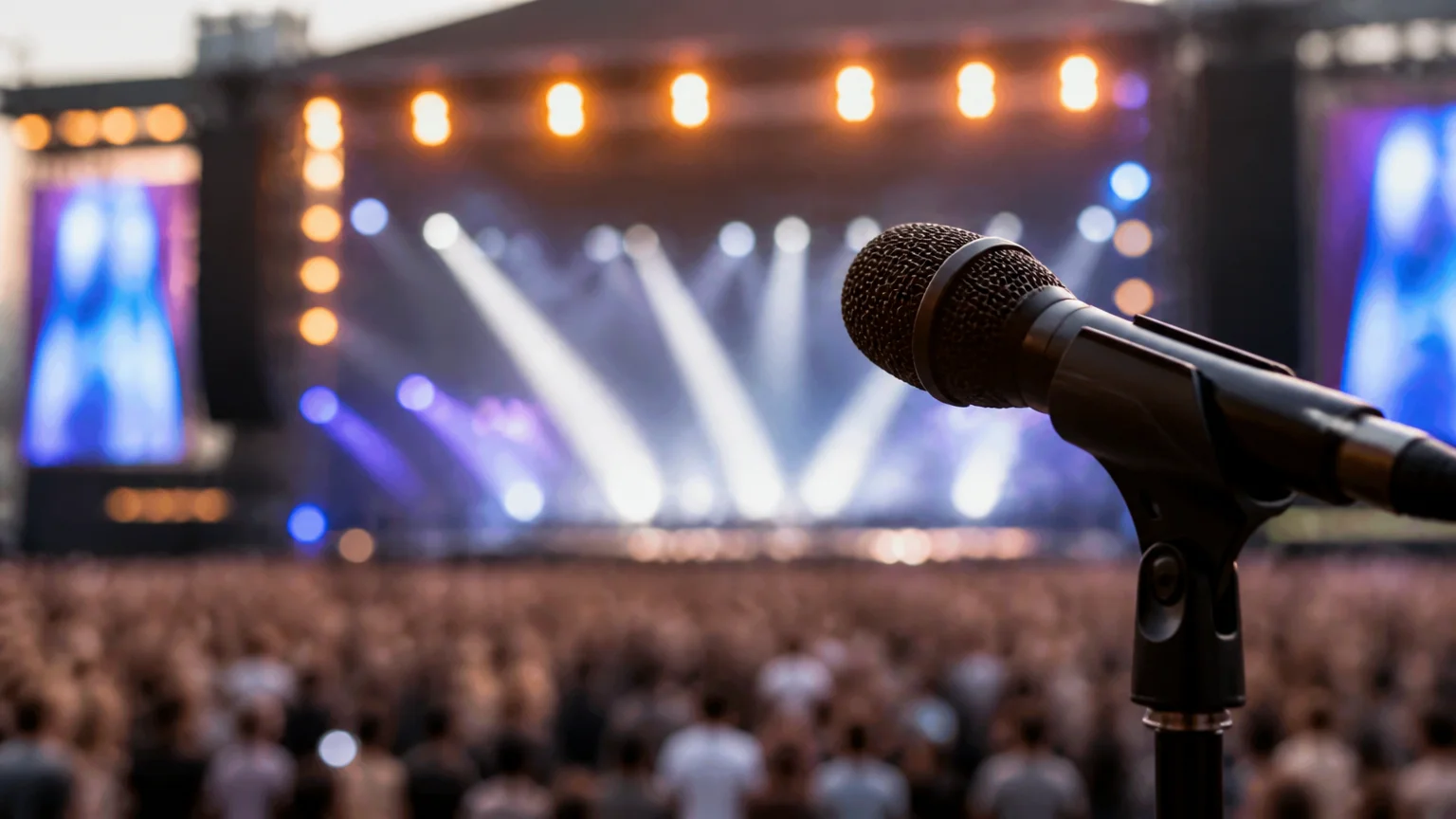 Locução para eventos ao vivo e programação de palco