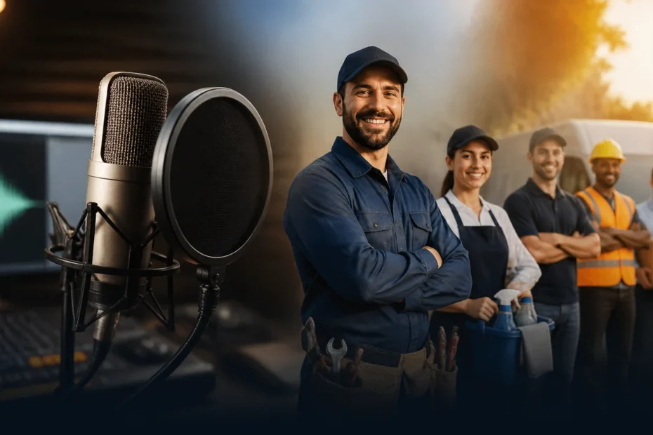 Locução para propaganda de serviços locais: voz que gera resposta