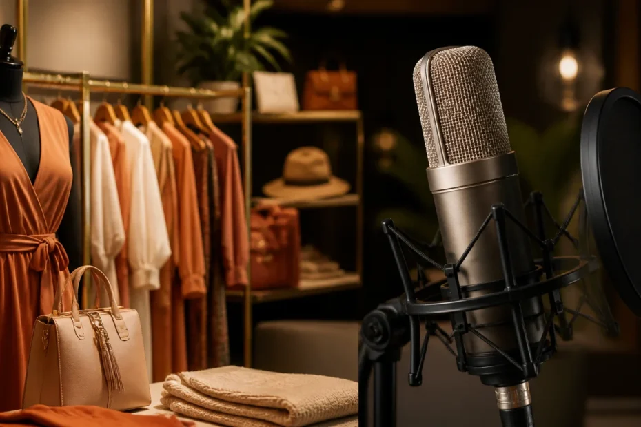 Locução para varejo de moda: voz que vende estilo